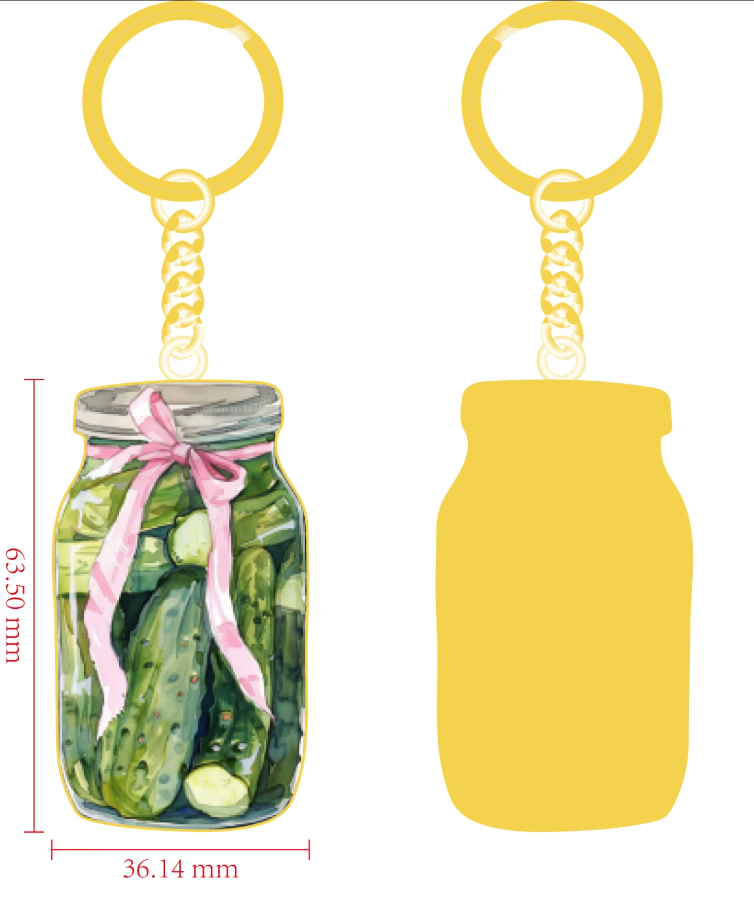 Pickle Jar Keychain
