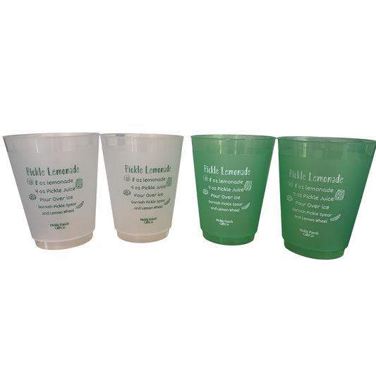 Pickle Lemonade Frosted 16oz Cup Set of Four