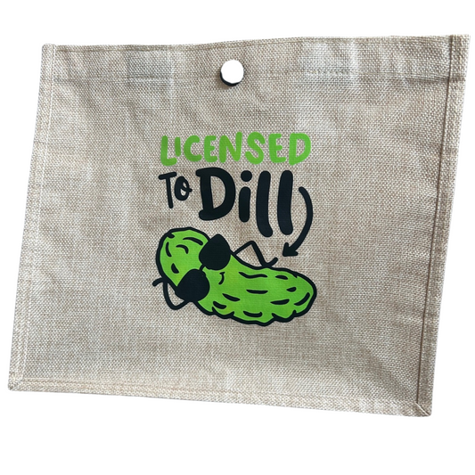 Licensed to Dill - Reusable Pickle Tote Bag