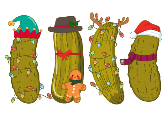 Flour Sack Christmas Pickle Quatro Tea Towel